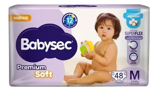 Pañales Babysec Premium Soft M X48u Género Sin Género