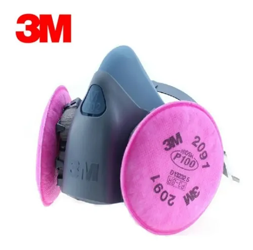 3M 7502 Respirador con Filtros 2097 P100 Vs Partículas