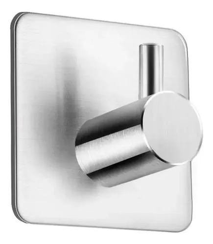 Gancho Perchero Percha Metal Adhesivo Acero Inox Reforzado