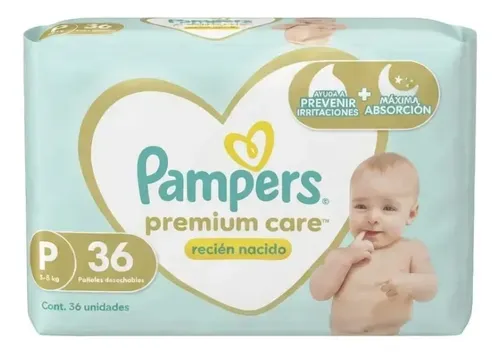 Pañales Premium Care Talle P 36 Un