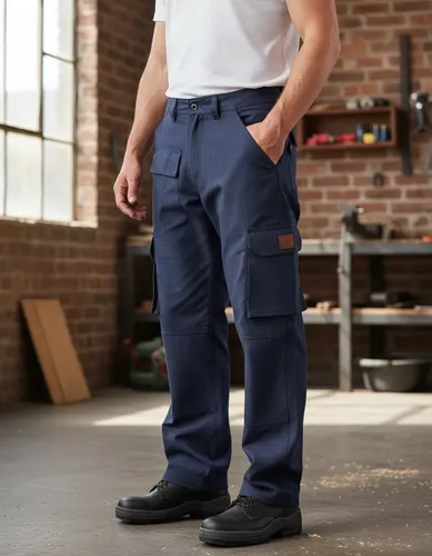 Pantalon Cargo Rip Stop Liso Gaucho Hombre Antidesgarro