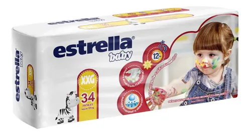 Pañales Estrella Baby Hiperpack Talle Xxg X 34 Un