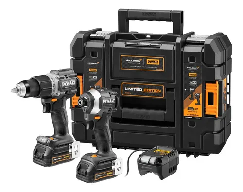 Kit Taladro Percutor + Atornillador Impacto Dewalt Mclaren 2 Baterías 20v Cargador Edición Limitada