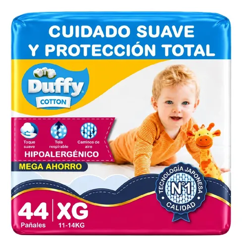 Pañales Duffy Cotton Mega Ahorro Talle Xg X 44 Un