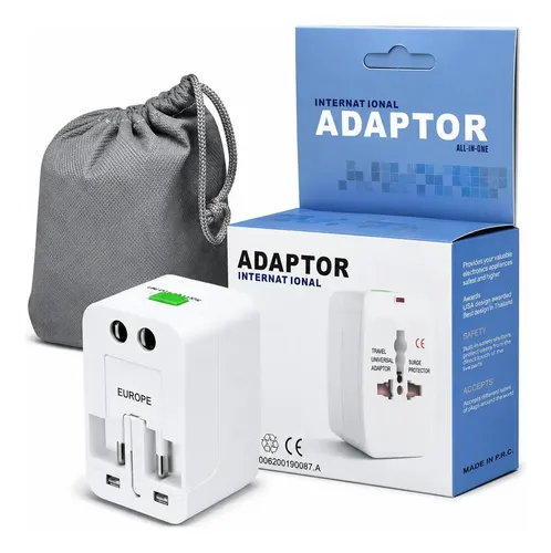 Adaptador Enchufe Universal Viajero Internacional Europa USA