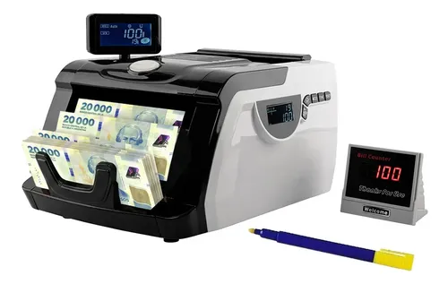 Contadora De Billetes Gadnic Detector Falsos UV MG 1000 Billetes Minuto Display Led