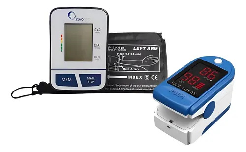 Kit Enfermería Tensiometro Digital De Brazo + Oximetro Pulso