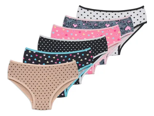 Pack X 6 Unidades Bombachas De Nena Cf Art. 9912