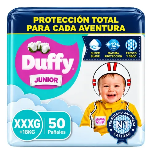 Pañales Duffy Junior Talle XXXG +18Kg X 50 Un