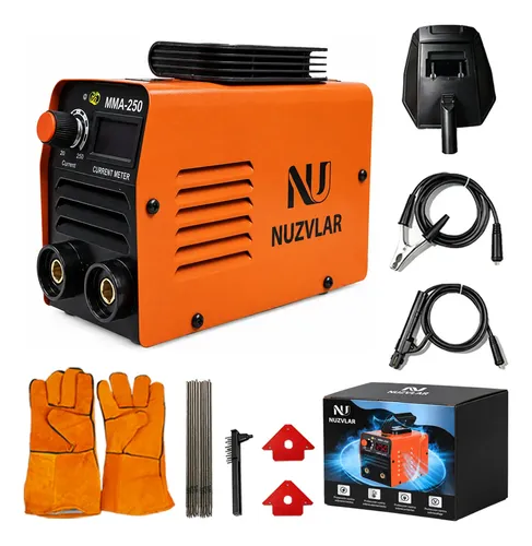 Nuzvlar Soldadora Inverter 120a+mascara+10electrodos+kit